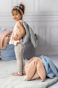 Stylový dětský batůžek Velvet lux Miminu prošívaný - šedý