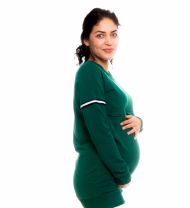 Be MaaMaa Těhotenské, kojící tričko/mikina Lynet, zelená | Velikosti těh. moda: S (36)