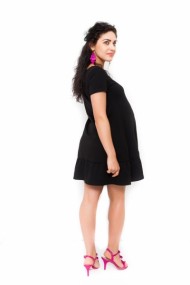 Těhotenské šaty Adela - černá | Velikosti těh. moda: L (40)