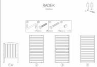 Klups Postýlka RADEK X 120x60cm, šedá + matrace zdarma | Postýlky: 120x60