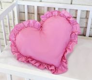 Baby Nellys Dekorační oboustranný polštářek - Srdce, 45 x 40 cm - růžové