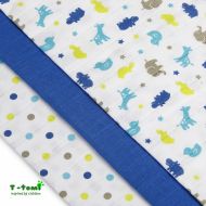 T-Tomi Dětské látkové tetra pleny LUX - Zvířátka a modré žirafky