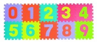 Pěnové puzzle čísla 0-9 podložka 25x25x1cm 10ks v sáčku