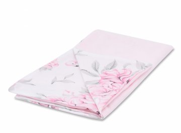 Baby Nellys Luxusní dečka Velvet, 100 x 75 cm - Plameňák růžový