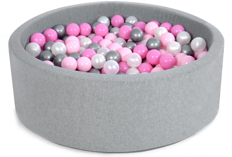 NELLYS Bazén velký pro děti 90x30cm + 200 balónků - pipi pink NELLYS Bazén velký pro děti 90x30cm + 200 balónků - pipi pink