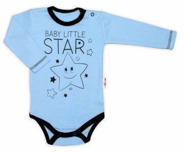 Baby Nellys Body dlouhý rukáv, modré, Baby Little Star | Velikost koj. oblečení: 86 (12-18m)