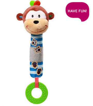 Plyšová hračka s pískátkem a kousátkem Opička George