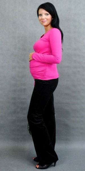 Těhotenské triko ELLIS - růžová | Velikosti těh. moda: S/M