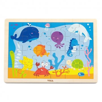 Dětské dřevěné puzzle Viga Oceán | Velikost: 