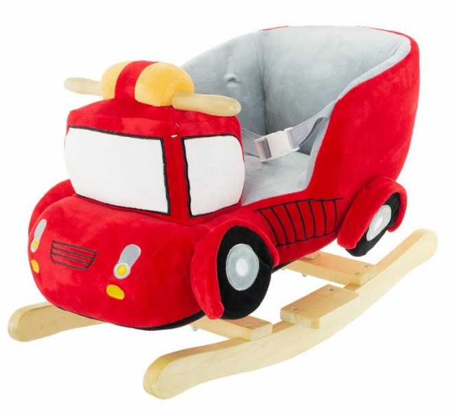 Euro Baby Houpací Požární auto s melodii - červená Euro Baby Houpací Požární auto s melodii - červená