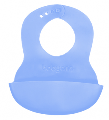Silikonový bryndák BABY ONO - modrý