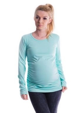 Těhotenské triko ELLIS - máta | Velikosti těh. moda: S/M