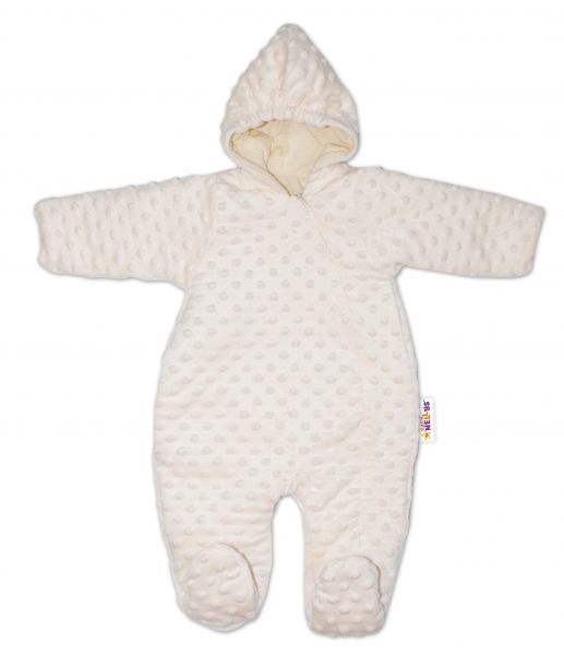 Baby Nellys Kombinézka/overálek Minky, zateplená - smetanová | Velikost koj. oblečení: 56 (1-2m) Baby Nellys Kombinézka/overálek Minky, zateplená - smetanová | Velikost koj. oblečení: 56 (1-2m)