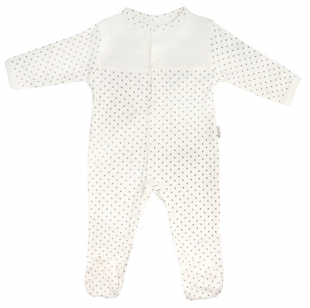 Mamatti Kojenecký bavlněný overálek Dots - smetanový | Velikost koj. oblečení: 80 (9-12m) Mamatti Kojenecký bavlněný overálek Dots - smetanový | Velikost koj. oblečení: 80 (9-12m)