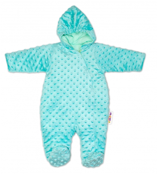 Baby Nellys Kombinézka/overálek Minky, zateplená - mátová | Velikost koj. oblečení: 74 (6-9m) Baby Nellys Kombinézka/overálek Minky, zateplená - mátová | Velikost koj. oblečení: 74 (6-9m)