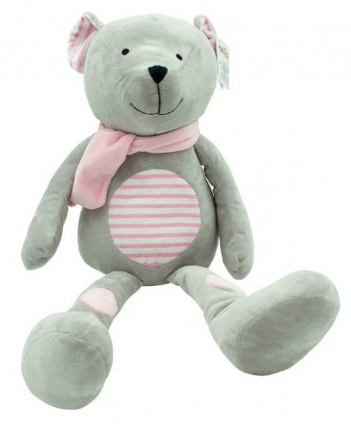 Plyšová hračka Tulilo Medvídek Erik, 19 cm - růžový s proužky Plyšová hračka Tulilo Medvídek Erik, 19 cm - růžový s proužky