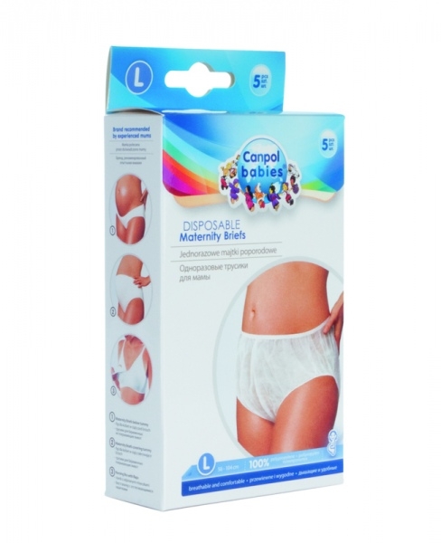 Poporodní kalhotky XL, 5ks v balení Canpol Babies Poporodní kalhotky XL, 5ks v balení Canpol Babies
