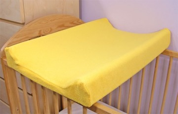 Jersey potah na přebalovací podložku, 70cm x 50cm - žlutý