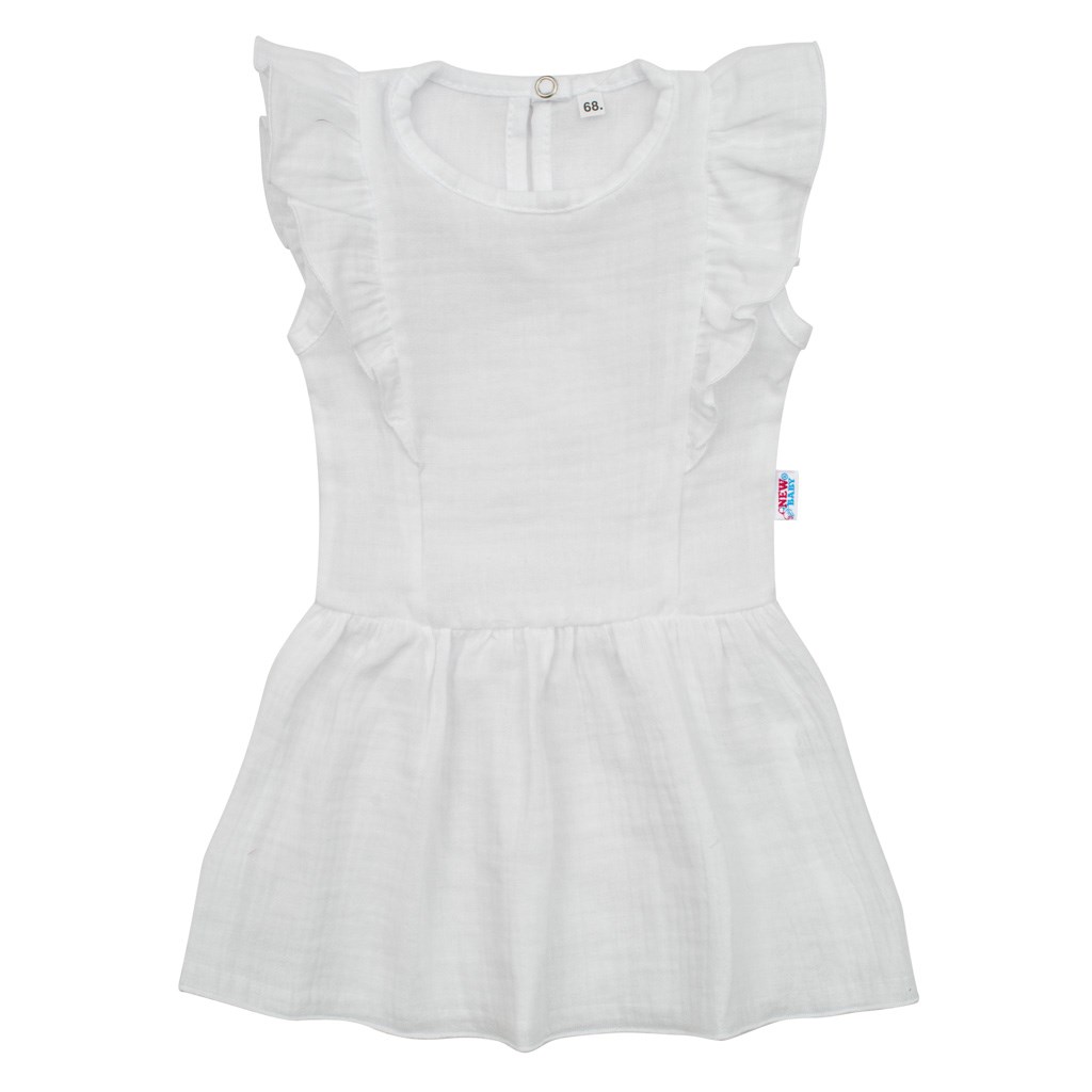 Kojenecké mušelínové šaty New Baby Summer Nature Collection bílé | Velikost: 56 (0-3m) Kojenecké mušelínové šaty New Baby Summer Nature Collection bílé | Velikost: 56 (0-3m)