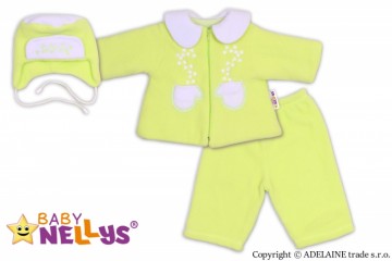 Kabátek, čepička a kalhoty Baby Nellys ®- zelená 