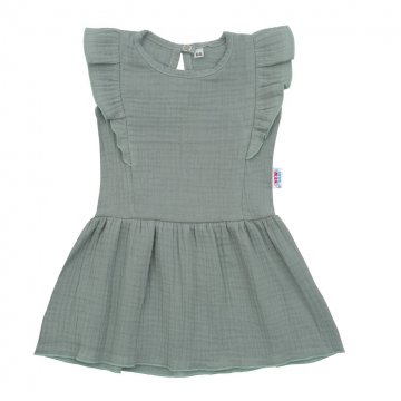 Kojenecké mušelínové šaty New Baby Summer Nature Collection mátové | Velikost: 68 (4-6m)