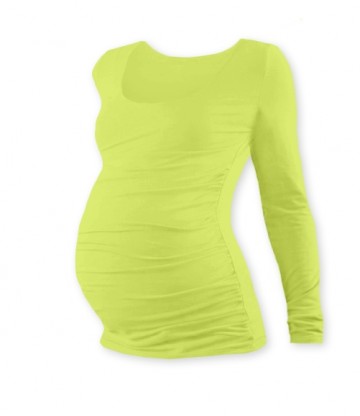 Těhotenské triko Johanka s dlouhým rukávem - sv. zelená 
