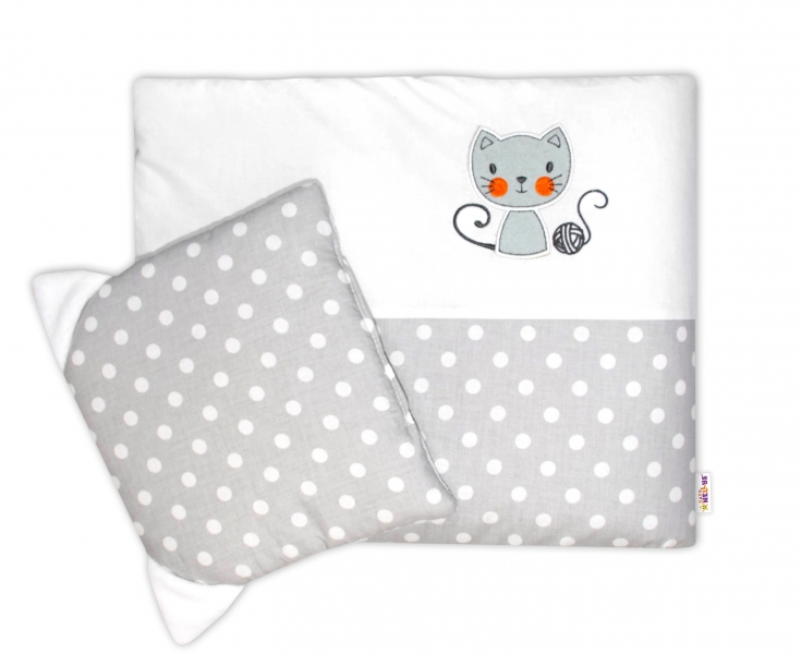 Dětská sada do kočárku Baby Nellys ® Cat - bubble šedá Dětská sada do kočárku Baby Nellys ® Cat - bubble šedá