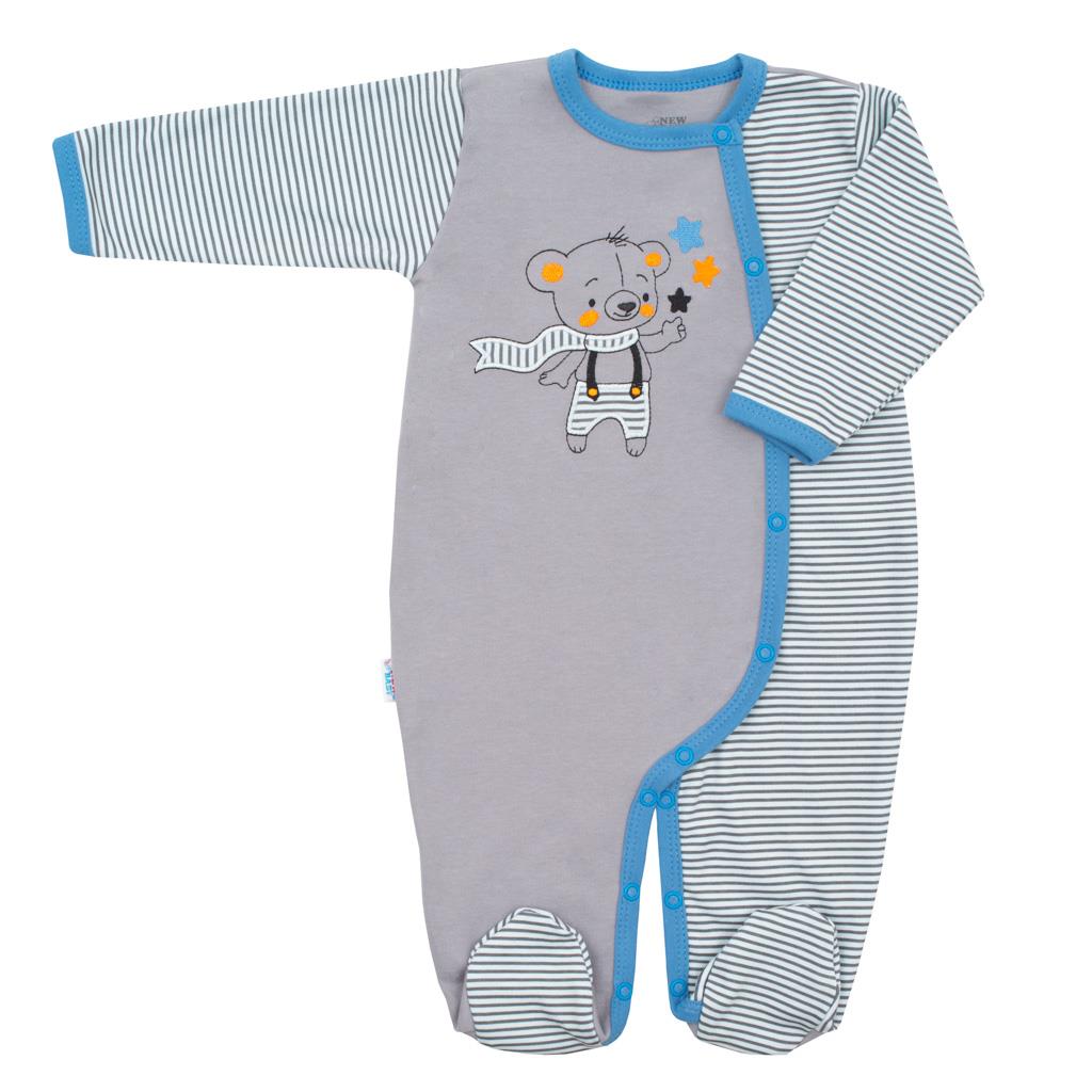 Kojenecký bavlněný overal New Baby Lucky Bear | Velikost: 74 (6-9m) Kojenecký bavlněný overal New Baby Lucky Bear | Velikost: 74 (6-9m)
