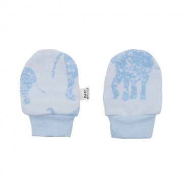 Zimní kojenecké rukavičky Baby Service Sloni modré | Velikost: Univerzální
