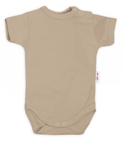Baby Nellys Bavlněné body krátký rukáv - béžová | Velikost koj. oblečení: 62 (2-3m) Baby Nellys Bavlněné body krátký rukáv - béžová | Velikost koj. oblečení: 62 (2-3m)