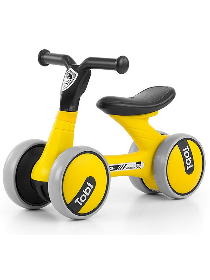 Dětské odrážedlo Milly Mally Tobi black-yellow Dětské odrážedlo Milly Mally Tobi black-yellow