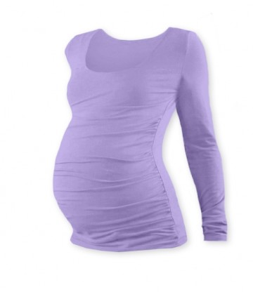Těhotenské triko Johanka s dlouhým rukávem - levandule | Velikosti těh. moda: L/XL