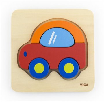 Dřevěné puzzle pro nejmenší Viga Auto | Velikost: 