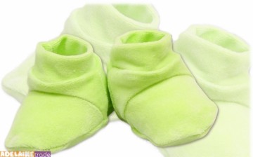 Botičky/ponožtičky VELUR - zelené