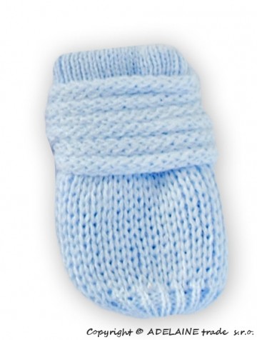 Zimní pletené kojenecké rukavičky - sv. modré | Velikost koj. oblečení: 0-1rok