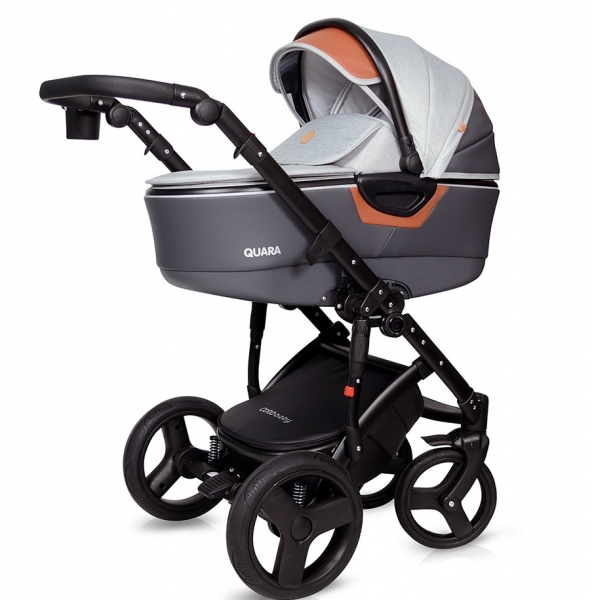 Kočárek Coto Baby 2 v 1 QUARA Eco - Světle šedá Kočárek Coto Baby 2 v 1 QUARA Eco - Světle šedá
