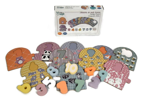 Adam Toys Naučné dřevěnné puzzle - počítání Adam Toys Naučné dřevěnné puzzle - počítání