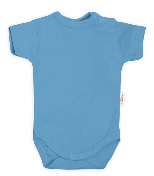 Baby Nellys Bavlněné body krátký rukáv - modré, jeans | Velikost koj. oblečení: 62 (2-3m) Baby Nellys Bavlněné body krátký rukáv - modré, jeans | Velikost koj. oblečení: 62 (2-3m)