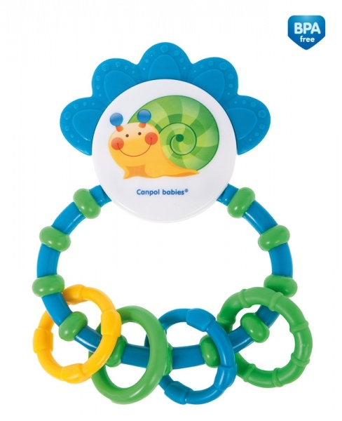 Kousátko s chrastítkem Canpol Babies - Šnek Kousátko s chrastítkem Canpol Babies - Šnek