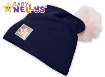 Bavlněná čepička Tutu květinka Baby Nellys ® - granátová, 48-52 | Velikost koj. oblečení: 48/50 čepi
