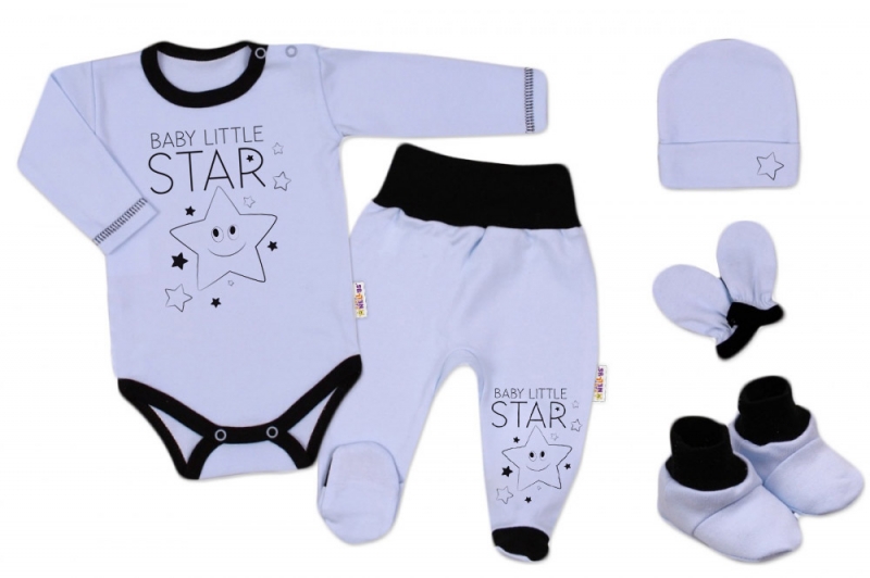 5-ti dílná soupravička do porodnice Baby Little Star - modrá | Velikost koj. oblečení: 56 (1-2m) 5-ti dílná soupravička do porodnice Baby Little Star - modrá | Velikost koj. oblečení: 56 (1-2m)