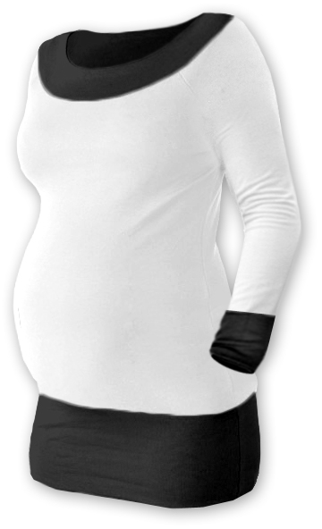 Těhotenska tunika DUO - bílo/černá 