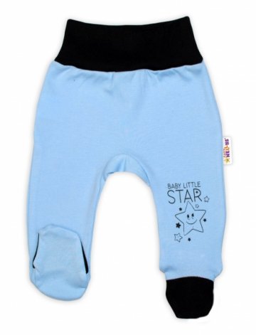 Baby Nellys Kojenecké polodupačky, modré - Baby Little Star | Velikost koj. oblečení: 56 (1-2m) 