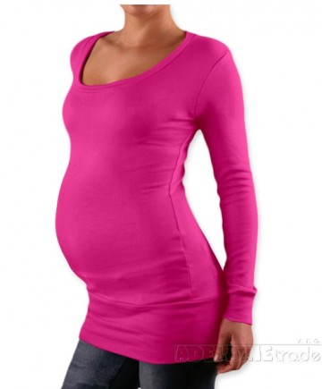 Triko, tunika nejen pro těhotné Nelly - růžová | Velikosti těh. moda: L/XL