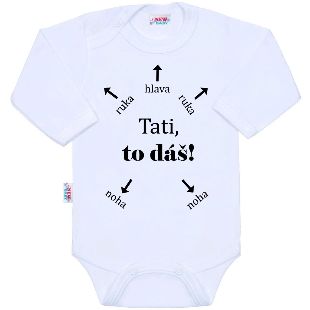 Body s potiskem New Baby Tati, to dáš! Body s potiskem New Baby Tati, to dáš!