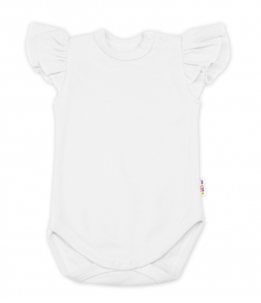 Baby Nellys Bavlněné body Nikolka, krátký rukáv s volánkem - smetanové | Velikost koj. oblečení: 86 Baby Nellys Bavlněné body Nikolka, krátký rukáv s volánkem - smetanové | Velikost koj. oblečení: 86