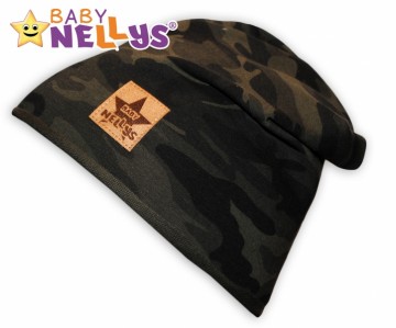 Bavlněná čepička Army Baby Nellys ® - zelená, 48-52 | Velikost koj. oblečení: 48/50 čepičky obvod