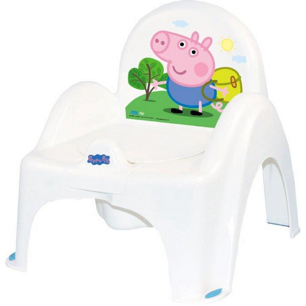Hrající dětský nočník s poklopem Prasátko Peppa white-blue Hrající dětský nočník s poklopem Prasátko Peppa white-blue