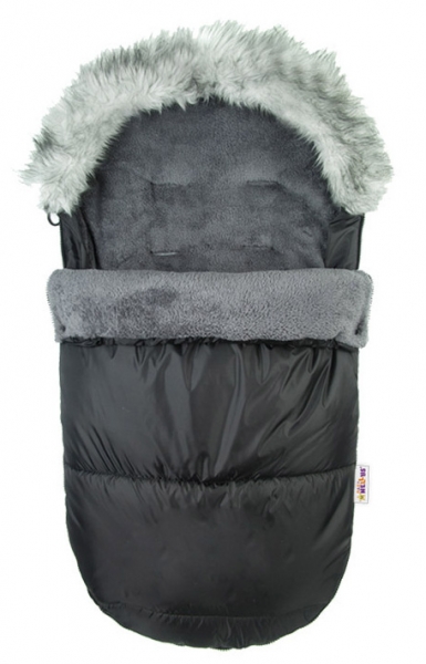 Fusák Delux Baby Nellys ® s kožešinkou 105x50cm - černý Fusák Delux Baby Nellys ® s kožešinkou 105x50cm - černý