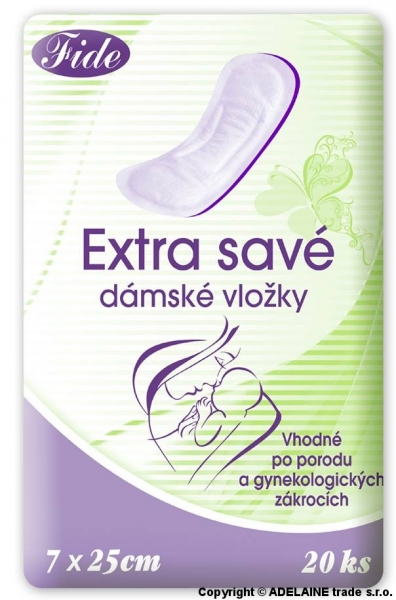 Poporodní vložky FIDE - extra savé, 20ks Poporodní vložky FIDE - extra savé, 20ks